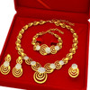 XUHUANG Dubai Crystal 24k Gold Plated Jewelry Sets Ethiopia Bridal Wedding Gifts With Box Necklace Sets Indian Choker Jewellery