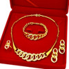 XUHUANG Dubai Crystal 24k Gold Plated Jewelry Sets Ethiopia Bridal Wedding Gifts With Box Necklace Sets Indian Choker Jewellery