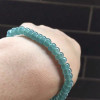 Emerald Jade a Goods Myanmar Old Pit Blue Water Ice Transparent Moisturizing Abacus Beads Bracelet for Women