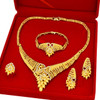 Fashion Dubai Luxury Gold Color Charm Jewelry Sets for Women Engagement Necklace Earrings Set Indian Bridal Wedding Party Gifts