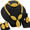 ANIID African 24k Gold Color Jewelry Set With Pendant For Women Indian Bridal Ethiopia Necklace&Earrings Sets Dubai Party Gifts