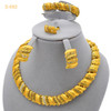 XUHUANG African Bridal Fashion 24k Gold Color Chain Necklace Sets Indian Engagement Jewelry Sets for Dubai Wedding Party Gifts