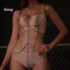 Chest Chain Sexy Rhinestone Nipple Chain Bikini Body Chain портупея body jewelry bijoux de corps портупея женская waist beads