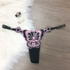 Customized Letters Sex Lace Thong Women Butterfly Low Waist Panties G- Strings Briefs Adjustable Waist Panties Hot Wife Gift