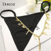 DOREMI Summer Sexy Personalized Name Belly Waist Stainless Steel Chains for Women Body Chain Jewelry Custom Letters Thong PantY