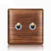 High Quality Retro Light Wall Switch Socket ,Wood Brass Toggle Switch Plate, Home &Bed Wall Light Switch Eu Ru Fr Power Socket