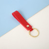 8 Colors PU Leather Keychain Business Gift Leather Key Chain Men Women Car Key Strap Waist Wallet KeyChains Keyrings