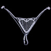Sexy Crystal Body Chain Bikini Three Point thong Underwear Chain Body Jewelry Sling Love Form Chest Chain Waist Chain Abdominal