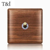 T&i Wood Switch Socket, 86 Wall Panel, 1 Gang 2 Gangs 3 Gangs 4 Gangs 1/2 Way, Eu Ru Fr Socket Power Outlet, 86x86mm, Embedded