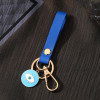 Heart Turkey Evil Eye PU Leather Keychain Keyring Women Men Blue Eye Bag Car Airpods Box Key Strap Waist Wallet Charm Jewelry