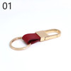 1pc Genuine Leather Keychain Business Gift Metal Key Chain Men Women Car Key Strap Waist Wallet KeyChains Keyrings