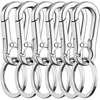 Unisex Key Chain Stainless Steel Gourd Buckle Carabiner Keychain Waist Belt Clip Keyring Anti-lost Ring Buckle Car Decor Gifts