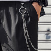 Punk Rock Metal Pants Waist Chains Men Women Fashion Hip-hop Key Chain Big Ring Wallet Keychain Jeans Unisex Jewelry Gift