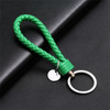 Creative Hand-woven Leather Keychains Charms Men Women Waist Keyring Pendant Bag Ornaments Accessories Car Key Ring Decorations