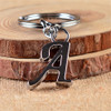 26 Capital Letters Keychain Stainless Steel A to Z Initial Keyring for Men Waist Buckle Bag Car Key Accessories Jewelry Gift