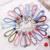 13CM Colorful Braided PU Leather Keyring for Men Women Fashion Car Key Accessories Waist Buckle Key Ring Couple Friend Gift
