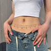 Sexy Vintage Aesthetic Belly Chain Thin Beads Link Body Chain Waist Chain Belt Y2K Streetwear Summer Women Fashion Body Jewelry