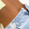 Sexy Vintage Aesthetic Belly Chain Thin Beads Link Body Chain Waist Chain Belt Y2K Streetwear Summer Women Fashion Body Jewelry