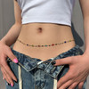 Sexy Vintage Aesthetic Belly Chain Thin Beads Link Body Chain Waist Chain Belt Y2K Streetwear Summer Women Fashion Body Jewelry