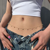 Sexy Vintage Aesthetic Belly Chain Thin Beads Link Body Chain Waist Chain Belt Y2K Streetwear Summer Women Fashion Body Jewelry
