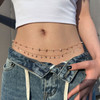 Sexy Vintage Aesthetic Belly Chain Thin Beads Link Body Chain Waist Chain Belt Y2K Streetwear Summer Women Fashion Body Jewelry