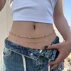 Sexy Vintage Aesthetic Belly Chain Thin Beads Link Body Chain Waist Chain Belt Y2K Streetwear Summer Women Fashion Body Jewelry