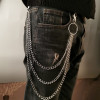 Dovzhna 3 Layers Metal Rock Layered Classics Keychains Men Women Waist Key Chain Wallet Jeans Hip-hop Pants Belt Chains Jewelry