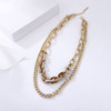 Fashion Punk Exaggerated Gold Color Thick Chain Necklace Men Personalized Jewelry DIY Waist Chain Bag Chain Wholesale