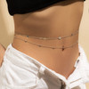 Sexy Body Jewelry Vintage Aesthetic Belly Chain Thin Beads Link Body Chain Waist Chain Belt Y2K Streetwear Summer Women Fashion