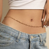 Sexy Body Jewelry Vintage Aesthetic Belly Chain Thin Beads Link Body Chain Waist Chain Belt Y2K Streetwear Summer Women Fashion