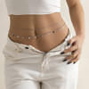 Sexy Body Jewelry Vintage Aesthetic Belly Chain Thin Beads Link Body Chain Waist Chain Belt Y2K Streetwear Summer Women Fashion