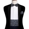 Formal Balck Silk Cummerbund For Men Classic Paisley Jacquard Bow Tie Set New Tuxedo Suit Accessorie Wedding Party Barry.Wang