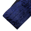 Formal Blue Paisley Cummerbund Men Classic Silk Jacquard Pocket Square Cufflinks Sets Business Wedding Party Barry.Wang Designer