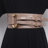 Fashion Wide Cowskin Cummerbund Women's Cummerbunds Knot Real Leather Waistbands For Dress Decorate Waist Belt Coat Accessorie