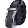 Men's Leather Ratchet Belt Dress with Slide Click Automatic Buckle Plus Size Luxury Ceinture