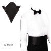 Men‘s Formal Party Wedding Cummerbund Sets Bow Tie Pocket Square Tuxedo Cummerbunds Belt