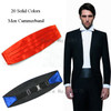 Mens Classic Cummerbund Satin Elastic Bellyband Tuxedo Cummerbund For Formal Wedding Prom Dinner Party Waist Band