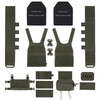 KRYDEX Low Vis FCS Slickster Plate Carrier Combat Tactical Vest Elastic Cummerbund Micro Fight MK3 Chassis Drop SACK Pouch