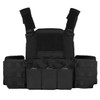 Tactical Thorax Plate Carrier Vest Triple Magazine Pouch Placard Donning Doffing Cummerbund PALS Webbing Quick Airsoft Vest