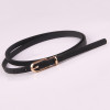 Fashion Black Blue White Pink Red Women Belts Thin Skinny Waistband Pin Buckle Adjustable Belt Summer Dress Jeans Strap Pu Belts