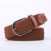 Unisex Elastic Fabric Woven Casual Women Belt Belt Pin Buckle Expandable Braided Stretch Canvas Stylish Leisure Belts for Men