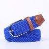 Unisex Elastic Fabric Woven Casual Women Belt Belt Pin Buckle Expandable Braided Stretch Canvas Stylish Leisure Belts for Men