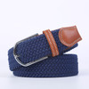 Unisex Elastic Fabric Woven Casual Women Belt Belt Pin Buckle Expandable Braided Stretch Canvas Stylish Leisure Belts for Men