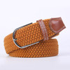 Unisex Elastic Fabric Woven Casual Women Belt Belt Pin Buckle Expandable Braided Stretch Canvas Stylish Leisure Belts for Men