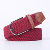 Unisex Elastic Fabric Woven Casual Women Belt Belt Pin Buckle Expandable Braided Stretch Canvas Stylish Leisure Belts for Men