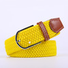 Unisex Elastic Fabric Woven Casual Women Belt Belt Pin Buckle Expandable Braided Stretch Canvas Stylish Leisure Belts for Men