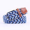 Unisex Elastic Fabric Woven Casual Women Belt Belt Pin Buckle Expandable Braided Stretch Canvas Stylish Leisure Belts for Men