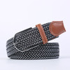 Unisex Elastic Fabric Woven Casual Women Belt Belt Pin Buckle Expandable Braided Stretch Canvas Stylish Leisure Belts for Men