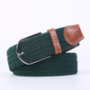 Unisex Elastic Fabric Woven Casual Women Belt Belt Pin Buckle Expandable Braided Stretch Canvas Stylish Leisure Belts for Men