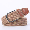 Unisex Elastic Fabric Woven Casual Women Belt Belt Pin Buckle Expandable Braided Stretch Canvas Stylish Leisure Belts for Men